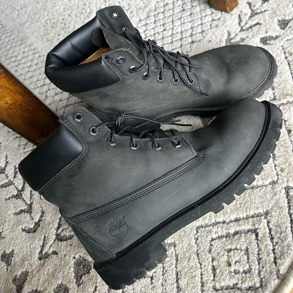 Timberland Junior Charcoal Lace-Up Boots